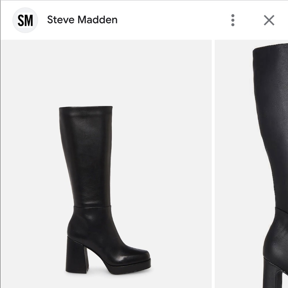 Steve Madden Elise Boots - Black, size 8. Never worn still in box